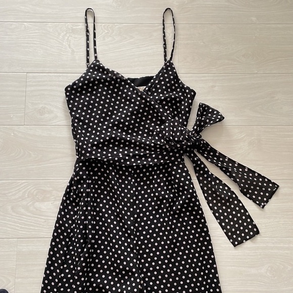 MICHAEL Michael Kors Black w/ Cream Polka Dot “Georgette” Jumpsuit - Picture 5 of 16
